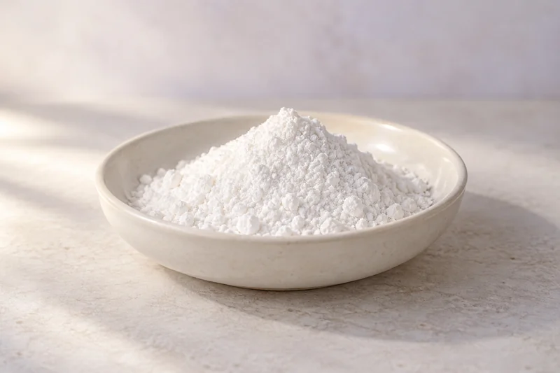 L-theanine represented as a fine white powder